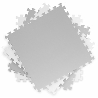 Dětská pěnová podložka PUZZLE šedo - bílá - 120x120 cm
