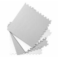 Dětská pěnová podložka PUZZLE šedo - bílá - 120x120 cm