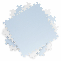Dětská pěnová podložka PUZZLE modro -bílá - 120x120 cm
