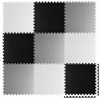 Dětská pěnová podložka PUZZLE šachovnice - 180x180 cm