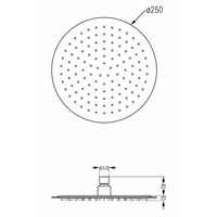 Sprchová dešťová hlavice MEXEN SLIM - kulatá - 25 cm, 79225-00