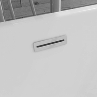 Volně stojící akrylátová vana LOTOS 170x80 cm - bílá/černá