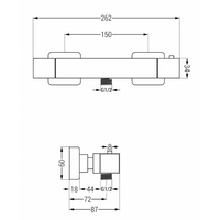 Termostatická baterie MAXMAX MEXEN CUBE - bílá, 77200-20