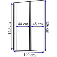 Vanová zástěna MAXMAX Rea AGAT 2 - 100x140 cm