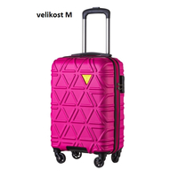 Moderní cestovní kufry CALIFORNIA - růžové