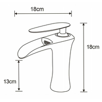 Umyvadlová baterie MAXMAX MEXEN LYRA - černá/zlatá - nízká, 745300-75