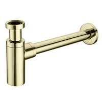 Umyvadlový sifon s click/clack zátkou CALANI - univerzální - světle zlatý