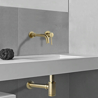 Umyvadlový sifon s click/clack zátkou CALANI - univerzální - světle zlatý