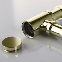 Umyvadlový sifon s click/clack zátkou CALANI - univerzální - světle zlatý