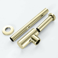 Umyvadlový sifon s click/clack zátkou CALANI - univerzální - světle zlatý