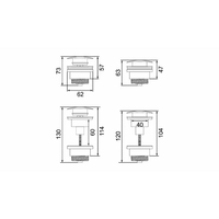 Umyvadlový sifon s click/clack zátkou CALANI - univerzální - světle zlatý