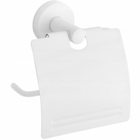 Držák toaletního papíru MEXEN REMO s krytem - kovový - bílý, 7050733-20