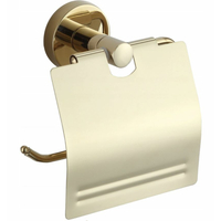 Držák toaletního papíru MEXEN REMO s krytem - kovový - zlatý, 7050733-50