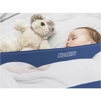 Ochranná zábrana na dětskou postel 150x42x35 cm - modrá