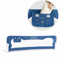 Ochranná zábrana na dětskou postel 150x42x35 cm - modrá