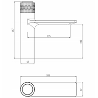 Umyvadlová baterie MAXMAX MEXEN ZERO+ - černá/zlatá - nízká, 71600-75