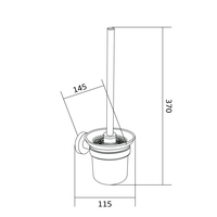 Závěsná WC štětka MEXEN REMO - kov/sklo - bílá, 7050750-20