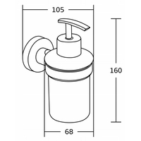 Závěsný dávkovač mýdla MAXMAX MEXEN TIBER s pumpičkou - kov/sklo - chromový, 7050540-00