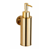 Závěsný kulatý dávkovač mýdla MEXEN s pumpičkou - nerezová ocel - zlatý, 70622-50