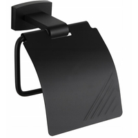 Držák toaletního papíru MAXMAX MEXEN ZOJA s krytem - kovový - černý matný, 7019133-70