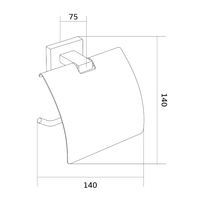 Držák toaletního papíru MEXEN ARNO s krytem - kovový - bílý, 7020733-20