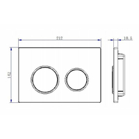 Ovládací tlačítko splachovadla pro modul FENIX XS - chromové lesklé - dvojčinné, 600701