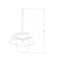 Závěsná WC štětka MEXEN ARNO - kov/sklo - zlatá, 7020750-50