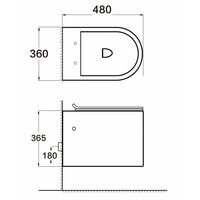 Závěsné WC SOFIA RIMLESS - bílé + Duroplast sedátko slim