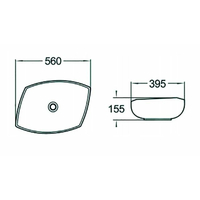 Keramické umyvadlo MAXMAX MEXEN GIANNA 50 cm - bílé, 21915600