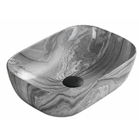 Keramické umyvadlo RITA - šedé - imitace kamene, 21084593