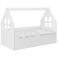 Dětská domečková postel KIDHOUSE - bílá - levá - 160x80 cm