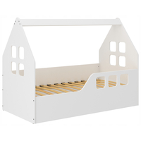 Dětská domečková postel KIDHOUSE - bílá - pravá - 160x80 cm