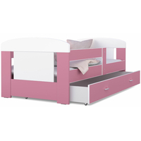 Dětská postel se šuplíkem PHILIP - 160x80 cm - růžovo-bílá