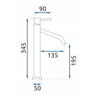 Umyvadlová baterie REA LEVEL - vysoká - zlatá