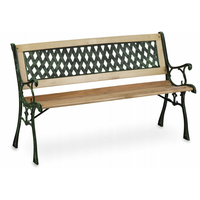 Zahradní lavička s opěradlem FUSIO - kov/dřevo