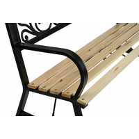 Zahradní lavička s opěradlem IVY - kov/dřevo