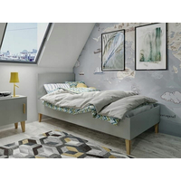 Dětská postel bez šuplíku KUBI - šedá 180x80 cm