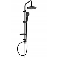 Sprchová kovová tyč s ruční a dešťovou sprchou MEXEN CARL - 95 cm - černá, 78240-70