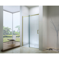 Sprchové dveře OMEGA 140 cm - zlaté - čiré sklo