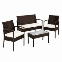 Zahradní ratanový nábytek JAMAICA set 4ks šedý