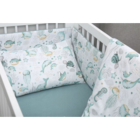Dětské bavlněné povlečení do postýlky 120x90 cm BABYMAM PREMIUM - Mořský svět