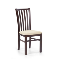 Jídelní židle GARY - tmavý ořech/světle béžová