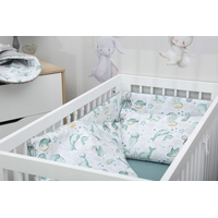 Ochranný mantinel do postýlky 180x30 cm BABYMAM PREMIUM - Mořský svět/zelená