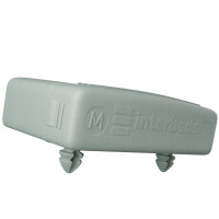 Dětská vyvýšená postel s psacím stolem a skříní MAXÍK 4 bílo-modrá - 200x80 cm + matrace ZDARMA