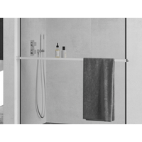 Kovová police a věšák na ručníky MEXEN KIOTO - na 8mm zástěny - chromová, 800-02-01