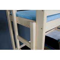 Dětská patrová postel s rozšířeným spodním lůžkem a šuplíky BENJAMIN - olše - 200x90/120 cm
