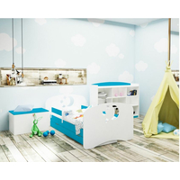 Dětská postel se šuplíkem 190x90 cm s výřezem MĚSÍC A HVĚZDIČKY + matrace ZDARMA!