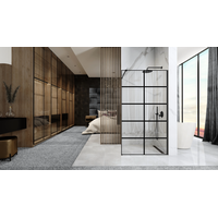 Sprchová zástěna MAXMAX Rea BLER-1 80 cm - černá