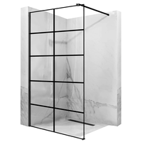 Sprchová zástěna MAXMAX Rea BLER-1 80 cm - černá