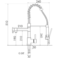 Kuchyňská baterie WIKI se 2 výtoky - černá
